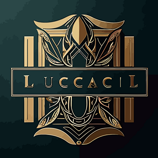 Lugaci logo luxury vector post modernism