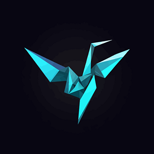 vector logo made simple shapes paper crane ,paper, named Paer Build