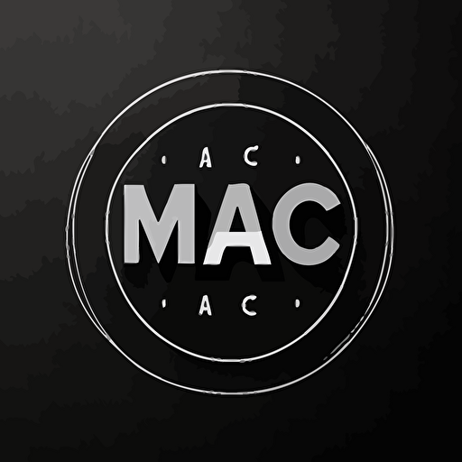MARC logo, minimalist, hd, vector, circular, black and white