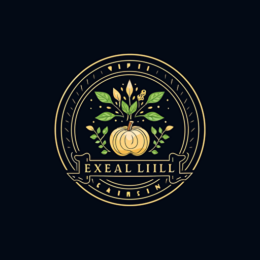 modern iconic logo of a healthy life, white vector, on black backgroung