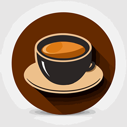 2d vector simple coffee cup icon