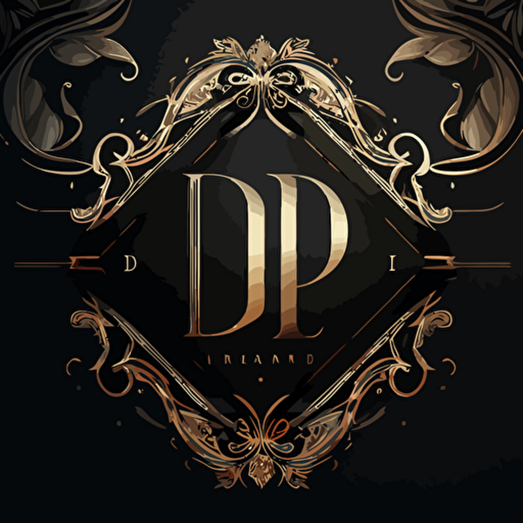 an elegant DPL::3 monogram, Sans Serif, vector logo, symbolizing a fashion clothing line –v 5