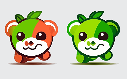 Grogu simple logo vector, tricolor