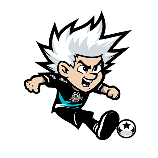 vector kids Soccer logo. Great white shark/wolf hybrid : : Shark : : 0.7 : : wolf : : 0.5