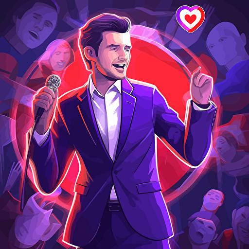 promotion of a politician's new tiktok channell: vector art high res