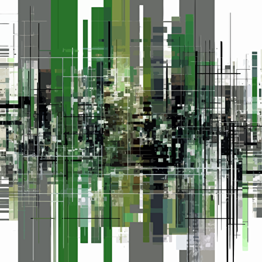 excel matrix rain, abstract, collage, modern art design, vector art, fashion illustration, minimal style, green shades,