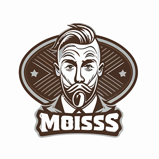 Mr. Kisses, oblong football, sports logo style, white background, vector