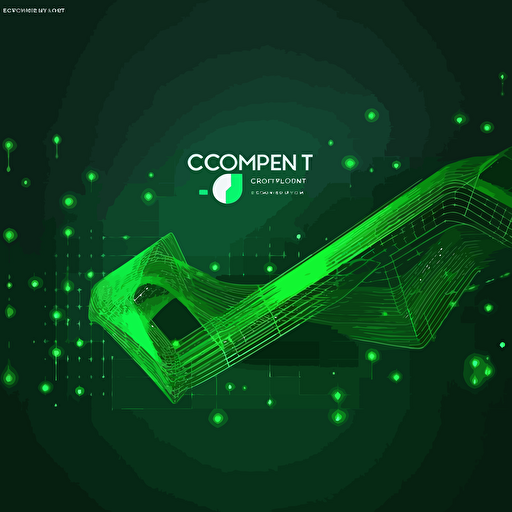 company logo named "connect", vector, advertisement, online, platform, modern, green scale