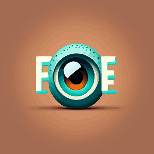 lower cap letter e with cute eyes logo illustrator file vector flat