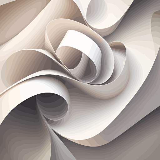 swirled sheets of paper, vector illustration