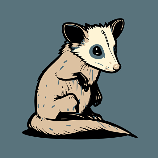 cartoon opossum vector