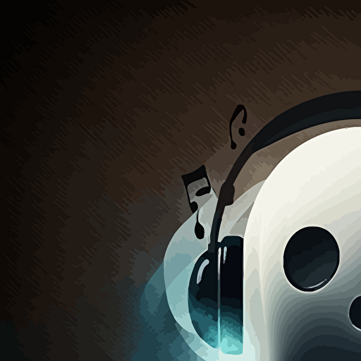 ghost with headphones vector icon