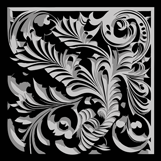 parametric random artistic design in vector format for cnc carving — v 4