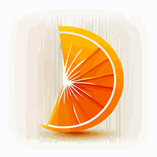 vector logo slice of orange simple artsy minimalistic