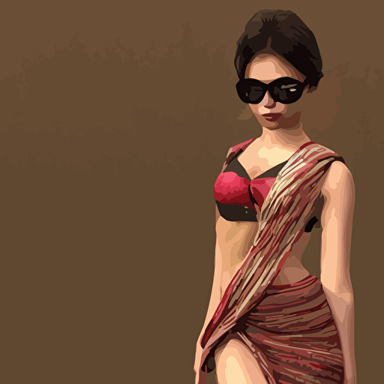 mekhela sador gamosa style design assamese aesthetic modern stylish glamour body hugging fashion design cosplay oriental hyperrealistic marvelous designer 3d rendered daz3d genesis iray girl model pose
