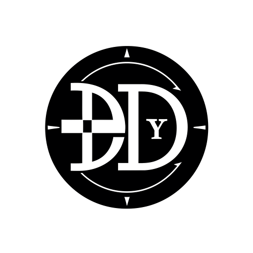 A logo for a carpenter starting with the black letter "D"y followed by a black letter "H" in the middle, vector,