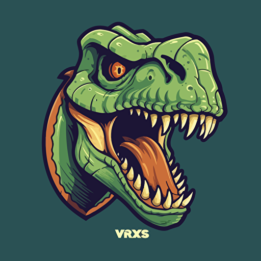 viscious Trex logo , vector art, no text