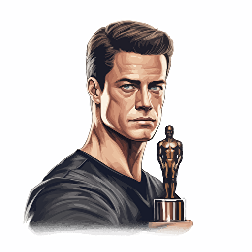 My Olympia winner, vector art, sticker, no background,clip art ,Cel Shading, VFX, SFX, ,Ultra-HD,