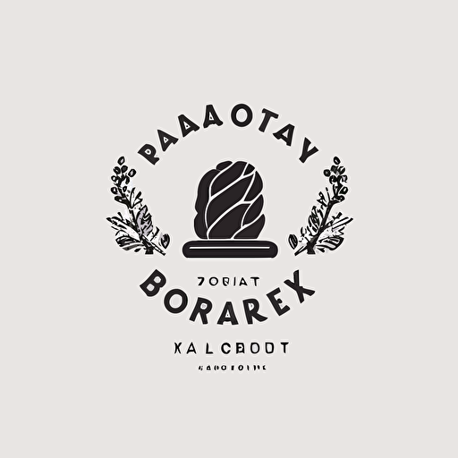 minimalistic vector bakery logo, monochromatic, on white backgorund use use only