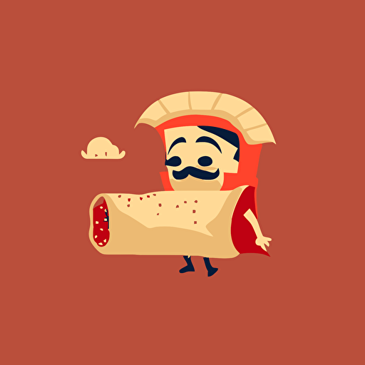 minimalistic flat vector illustration chimichangas