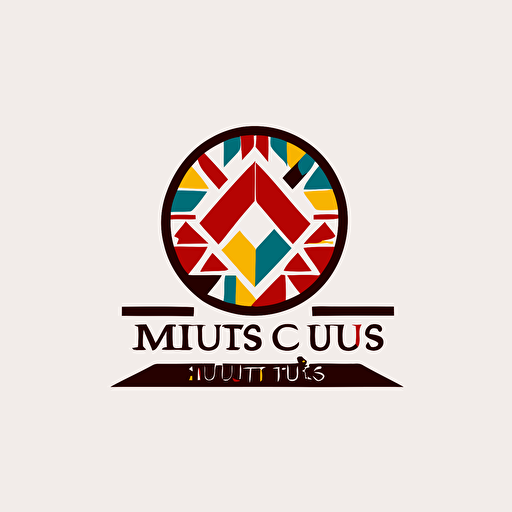 a vector logo with white background for 'multi-ethnic studies' in the style of Paul Rand