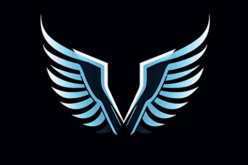 apus apus wings form an inverted v, vector logo, simple, two color, blue, white, black