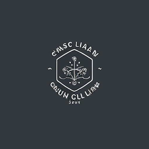 vector logo of a social club for a scientific chemistry company, minimalist, simple