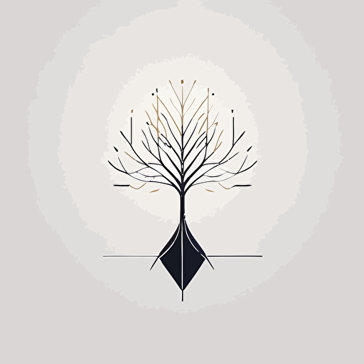 minimal line logo of a root, vector geometric minimal, line, simple –v 5 –q 2 –s 750 –v 5