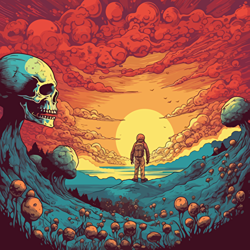 this picture as a 9 color vector illustration