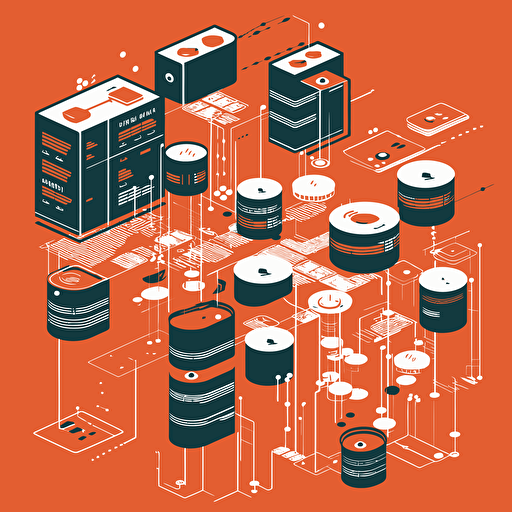 generate a technical diagram which shows a vector database