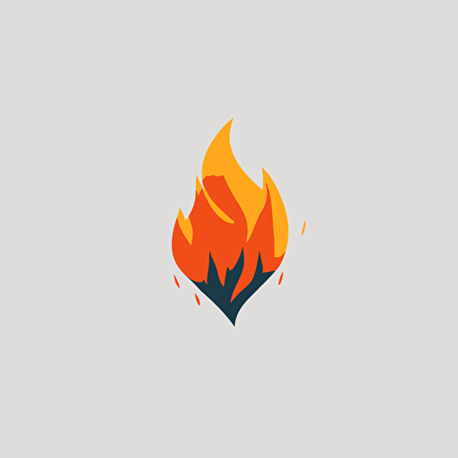 Minimal flat logo, basic form of wildfire, very simple clean design,very basic shape, , vector, 2d, flat,technology, called gymfire , gymshark style