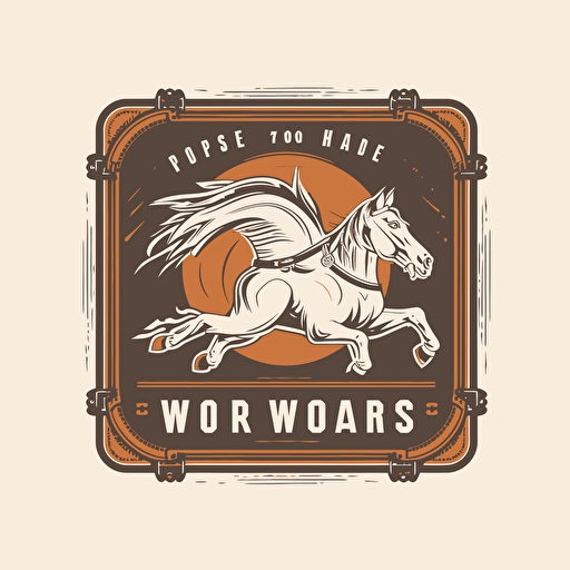 modern logo for war horse road cases, badass professional design, adobe illustrator, vector, white background, powerfull