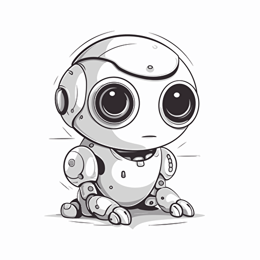 logo for an ai chat bot startup mono color white vector image