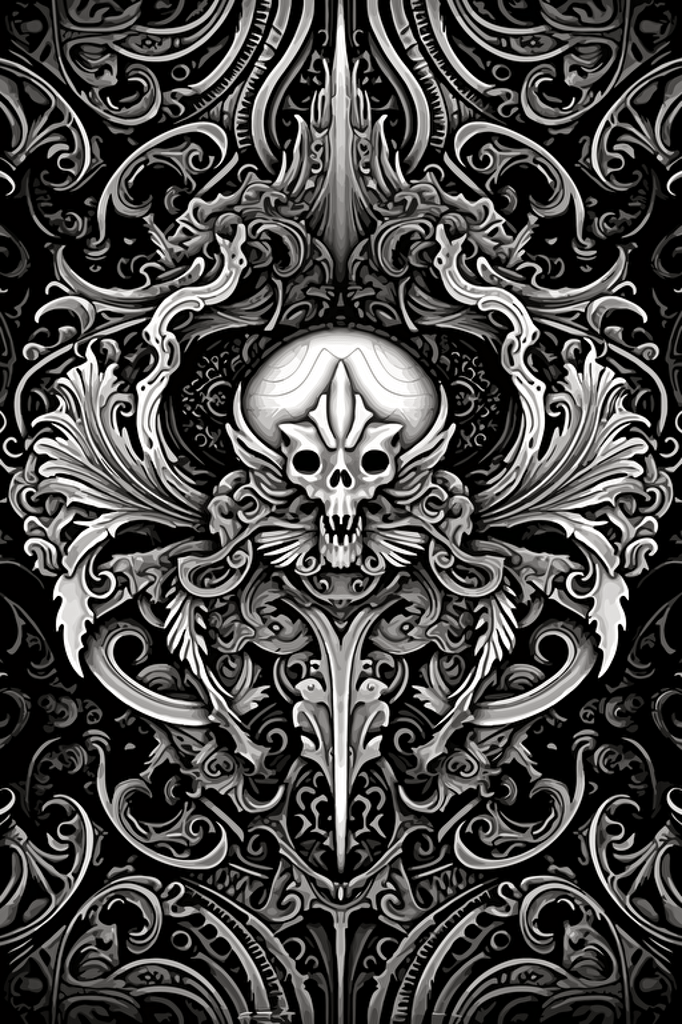gothic art pattern, detailed, vector