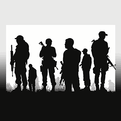silhouett Design ,simple illustration ,information war,vector ,silhouette