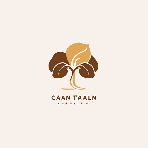 minimal luxury logo vector with white background for a farm that grow cashew in africa