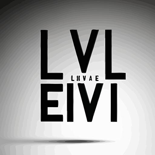 very simple modern smart iconic logo with the "LiveIn", black vector, on white background
