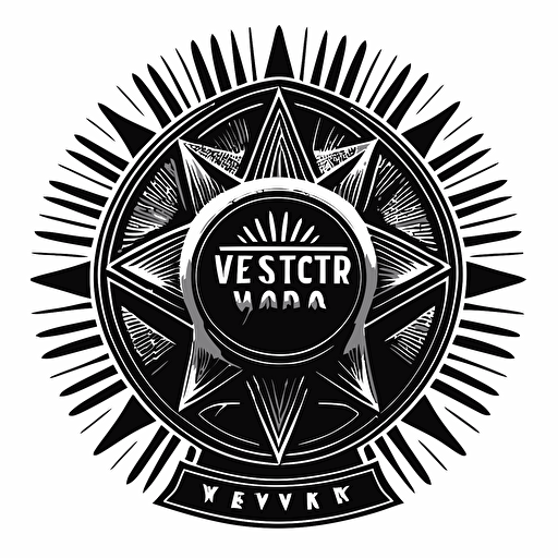 vector award logo, black and white