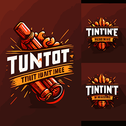 Vector logo design for trading company, TNT dynamite, vector illustration
