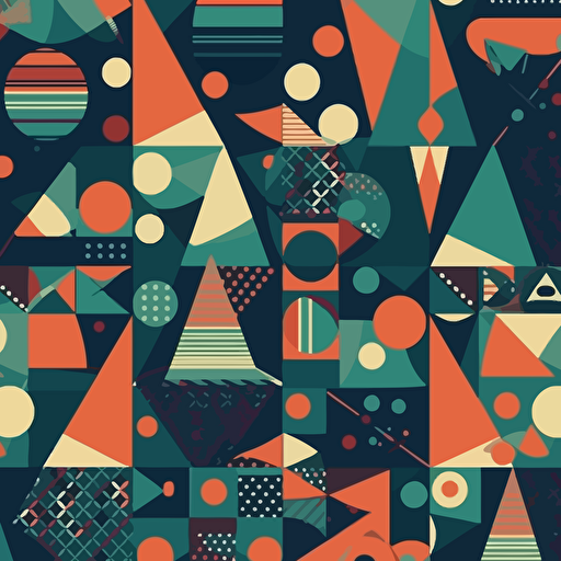 abstract flat geometric pattern vector