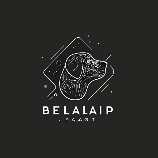 Logo design that incorporates art and a lab. Vector, 2d, minimalistic
