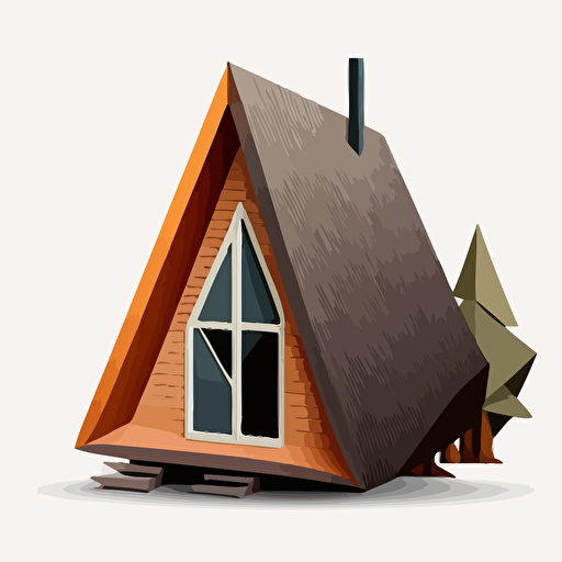 vector icon, no text, iconic shape of a tiny home