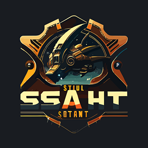 sci-fi logo flat vector hd
