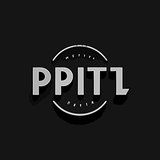 a minimilaistic black and white circular wordmark logo for the word Pit, simple, vector, no shading detailsa black and white wordmark personal logo for the word Pit, simple, vector, no shading details, hd