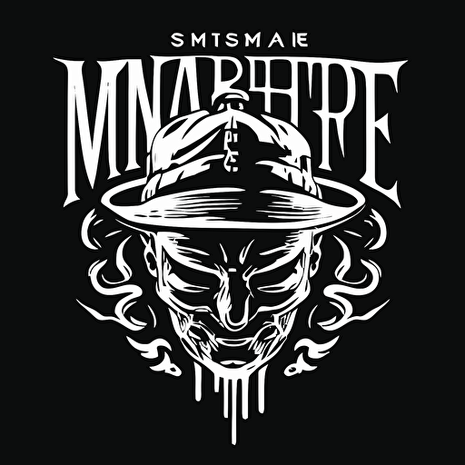 simple white logo vector of nightmare on elmstreet 3