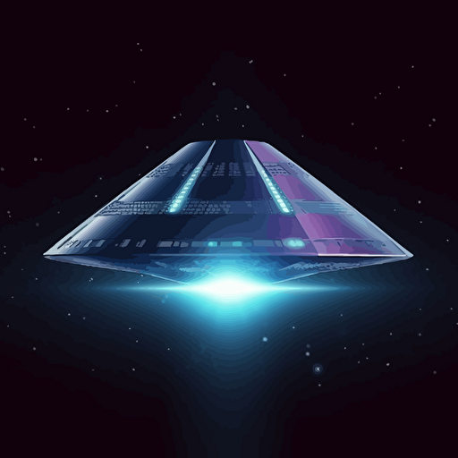 triangle shapped ufo, vector art