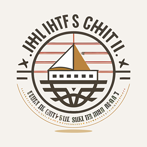 a simple minimal vector logo design for a mail company called "The Shipping Outlet", white background flat