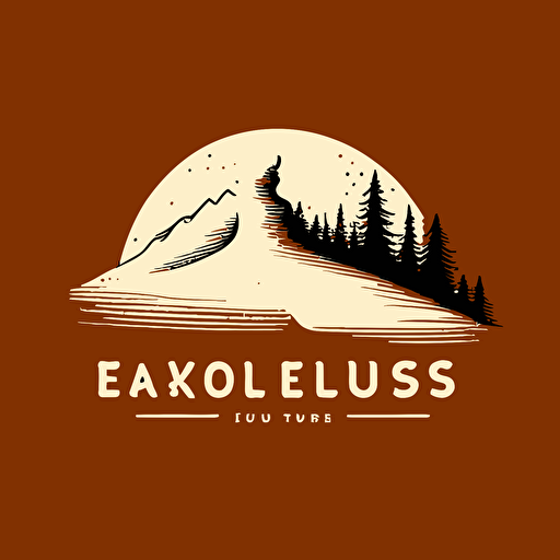 The Explorers' Log. logotype, minimalist, vector, solid color.