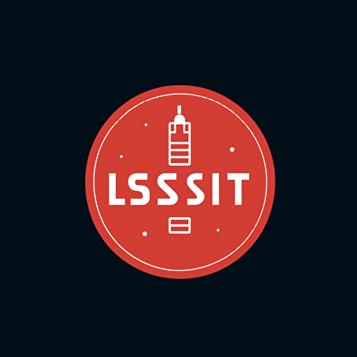 lost signal text logo, simple, minimal, vector