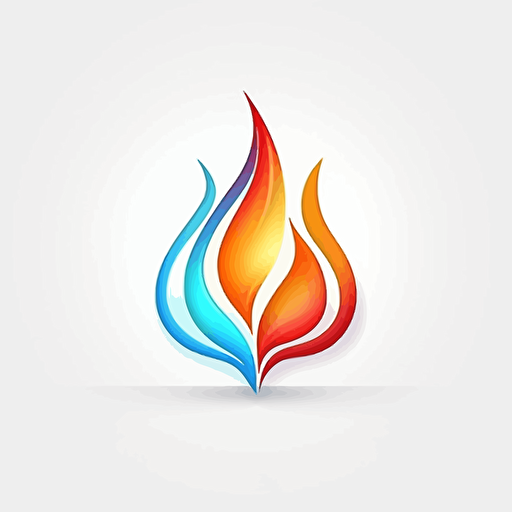 logo in form wassertropfen als flamme und blatt auf weißem hintergrund, vector, mit einfachen farbverlauf